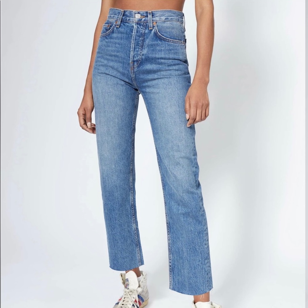 Re/Done High Rise Stovepipe Jean Medium Vain